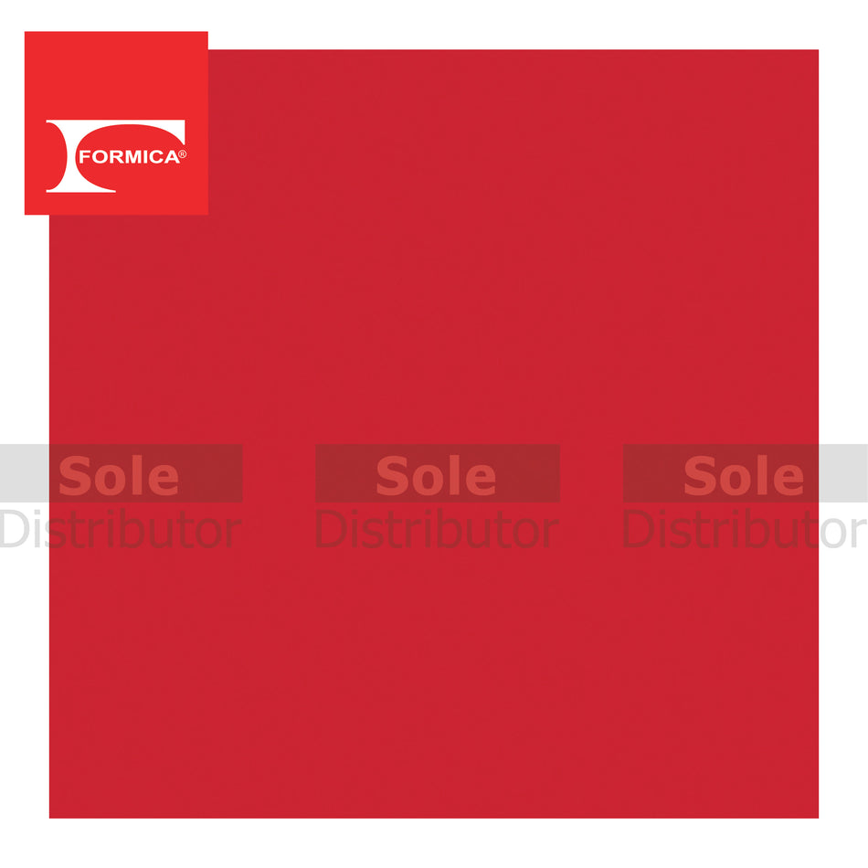 Formica Laminated Sheet 1220mm x 2440mm Dimensions 1mm Thickness Plain High gloss Red Colour - PP0845HG(AB)-PVC