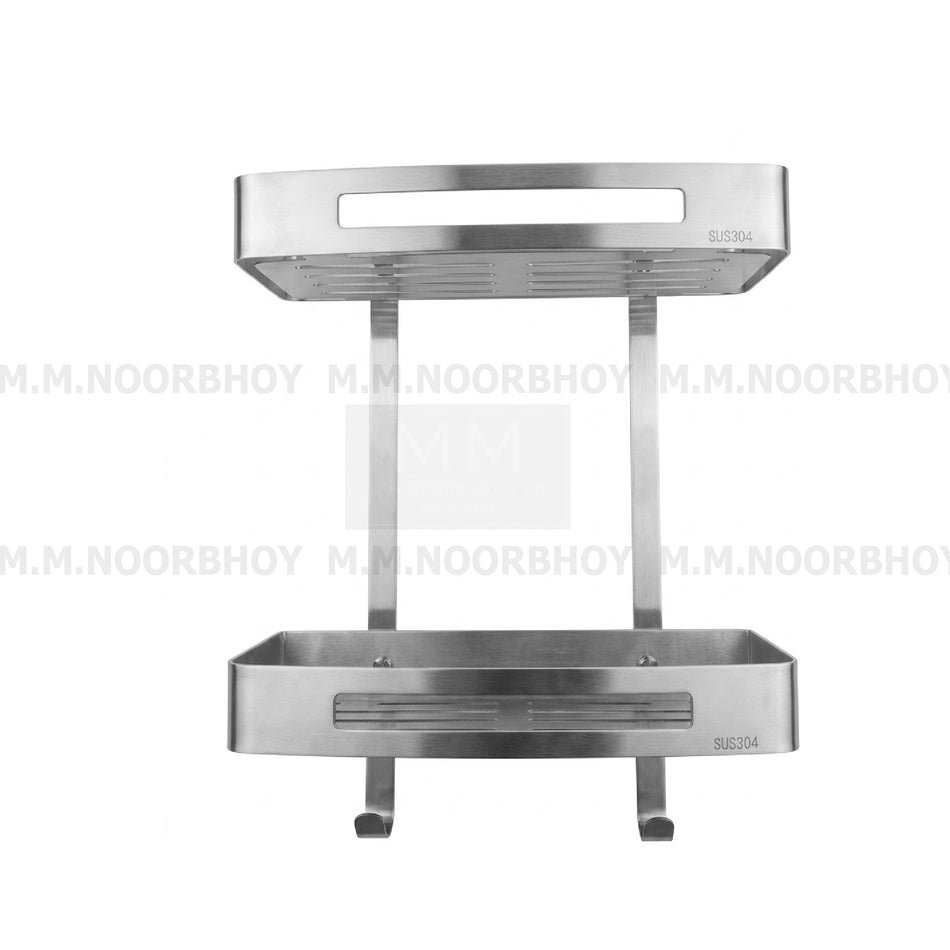 GC Double Shelf Straight Rack 304 Grade SS Matt and CP Finish – GC1402