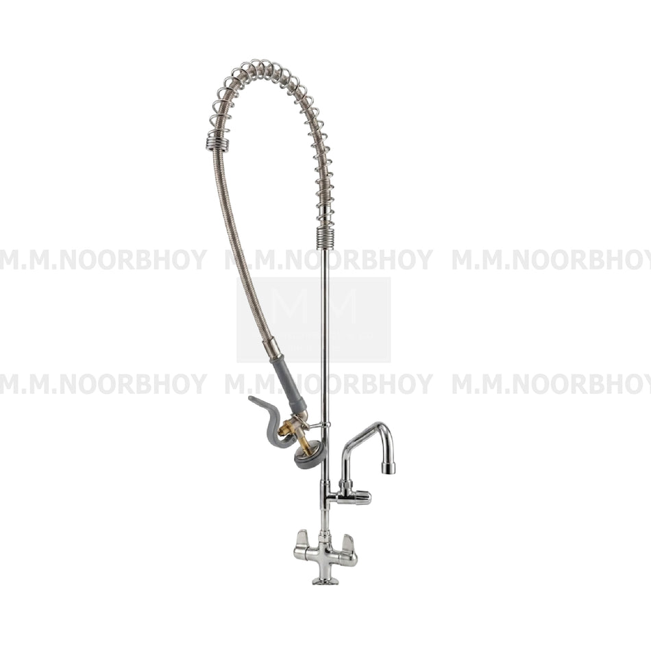 GC - Mixer Tap Industrial Kitchen Brass & Stainless Steel Finish - MTSNK