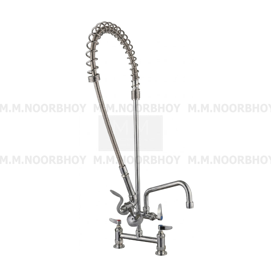 GC - Mixer Tap Industrial Kitchen Brass & Stainless Steel Finish - MTSNK
