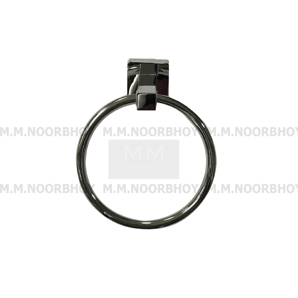 GC Round Towel Ring with Square Base and Chrome Plated Finish - GCTRCPS