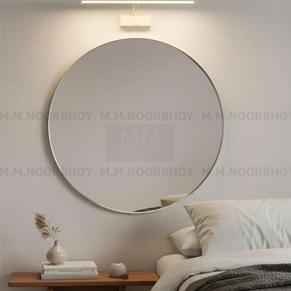 GC-Mirror with Frame 11 Round Silver -MIR12 - GC/BF/MIR/SIL/12