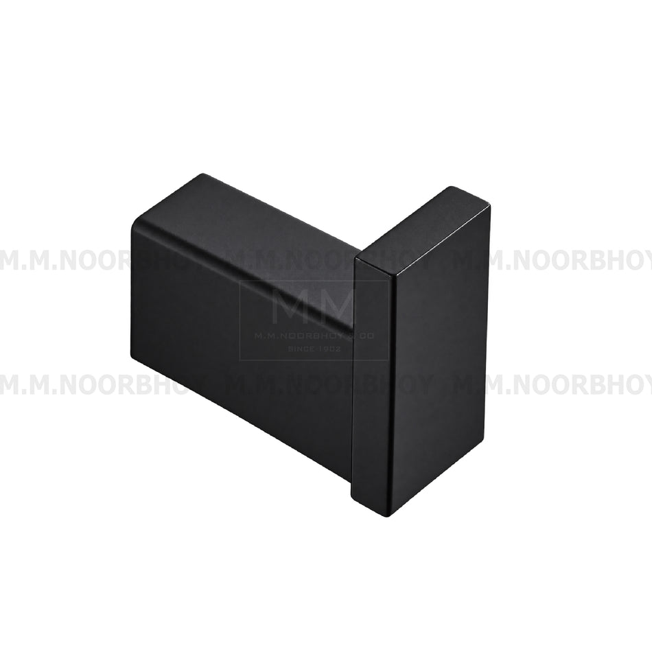 GC Robe Hook Brass Black Colour Powder Coated - 3 x 7 Inch - GC/RH/BLK/01