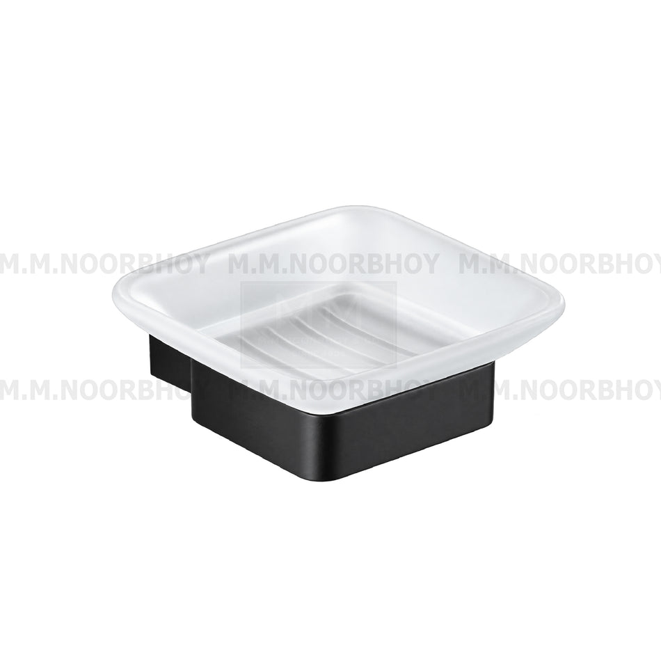 GC Soap Dish Brass Black Colour Powder Coated - 5 x 4 Inches - GC/SD/BLK/02