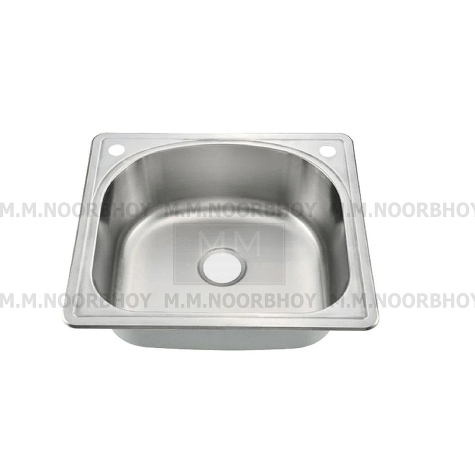 GC Square Large Single Bowl Sink with Draining Basket - GCSINKLSQSS304