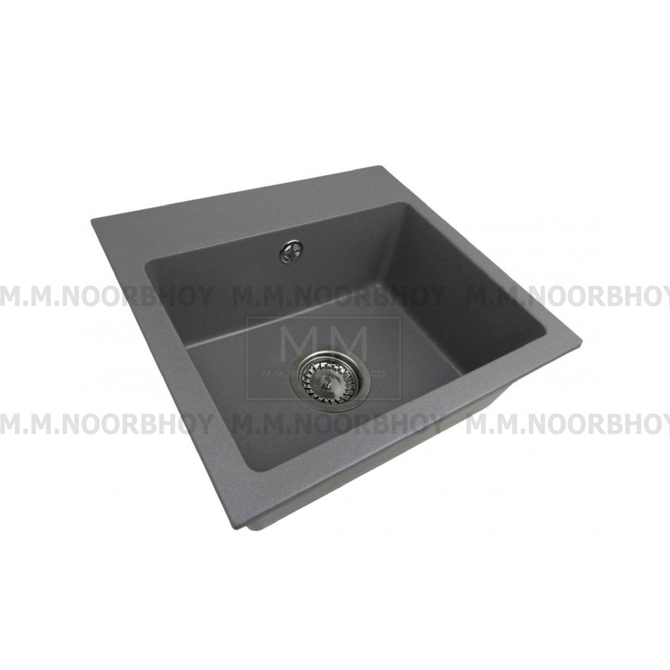 GC Granite Single Bowl Sink Black and Grey Color - GCSINKSGRNT