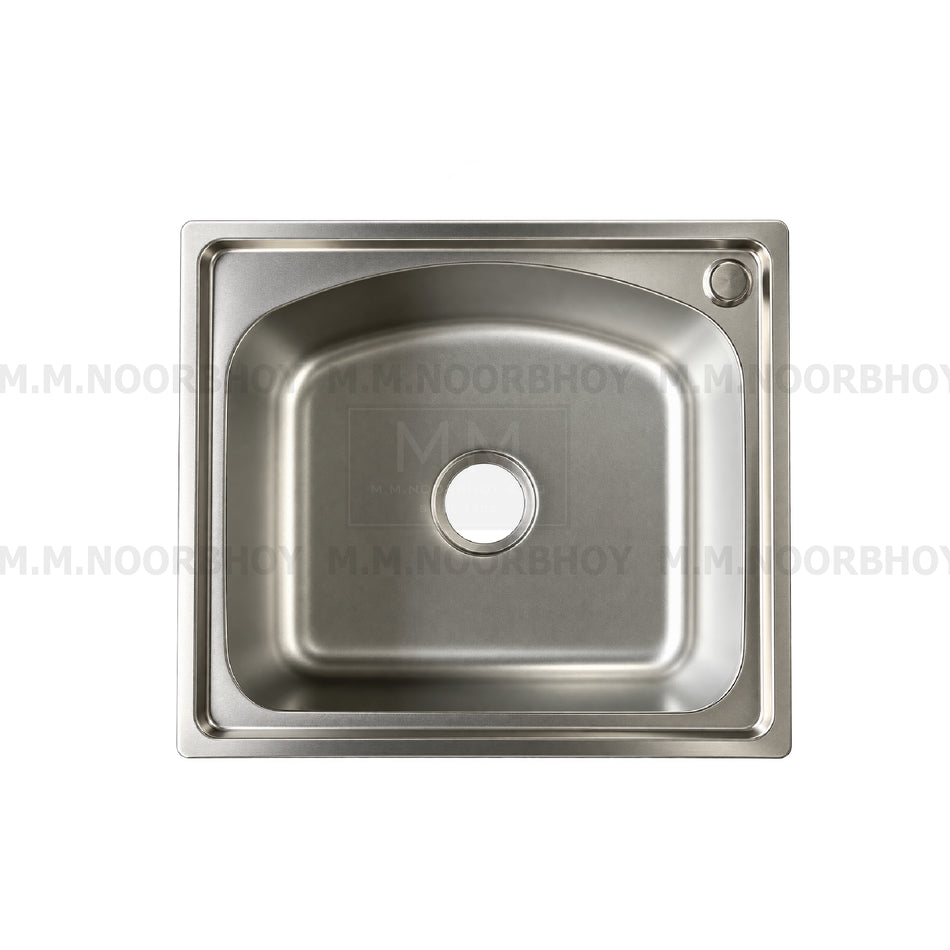 GC Square Single Bowl Sink with Waste - SS Finish - GCSINK