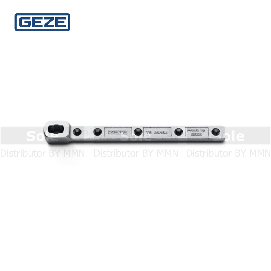 Geze Door Rail Double-Action Bottom Strap Model C Galvanised Steel Finish Flat-Cone Screw Fix - GEZE/BDR/GS/9007432