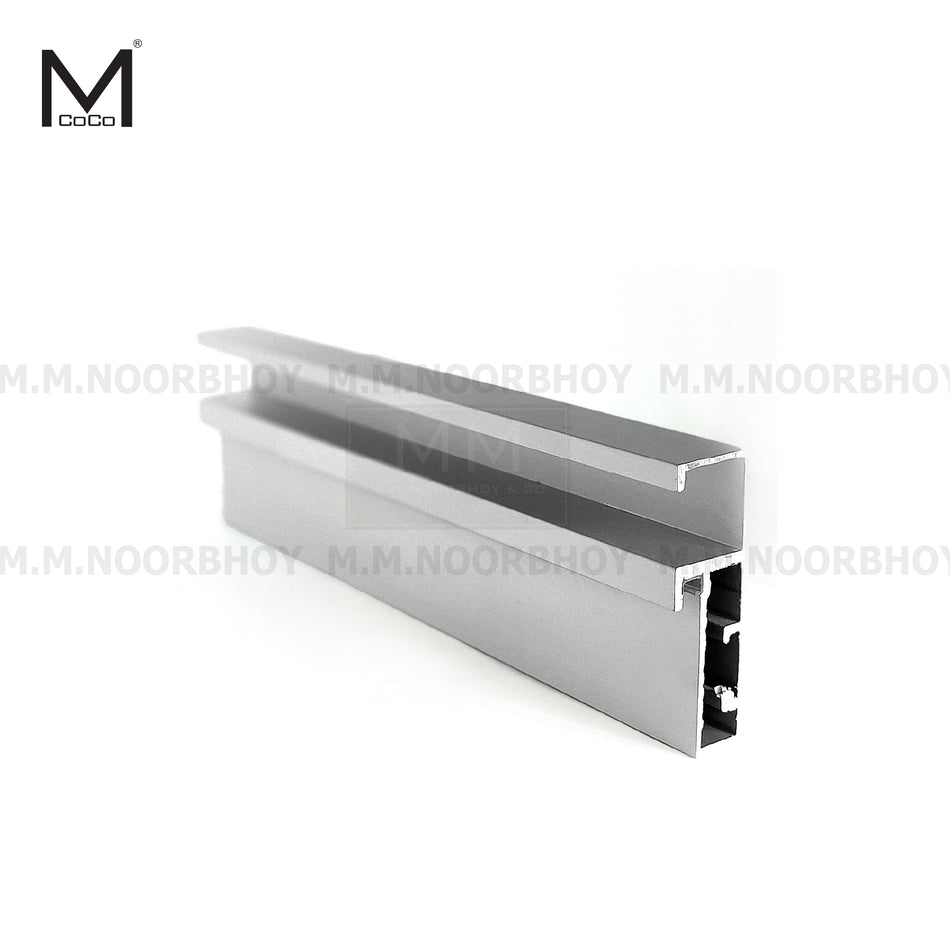 Mcoco Glass Profile With Handle 3 Meter 1.4mm Thickness Anodized Aluminium Brush/Matt Black Finish - 253DC-BX-020