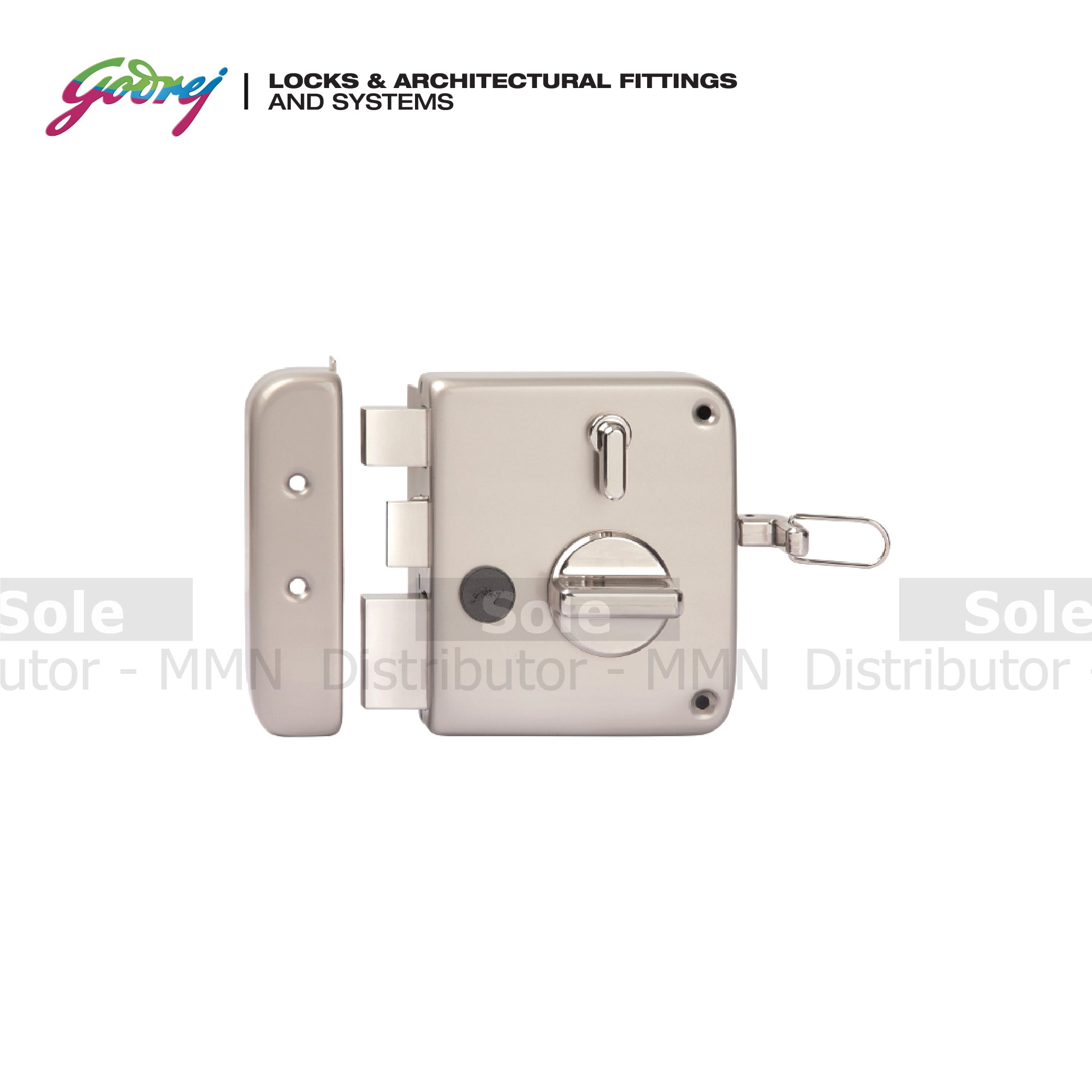 Godrej Tribolt Ultra XL Plus Satin Steel Rim Locks GOD M. M
