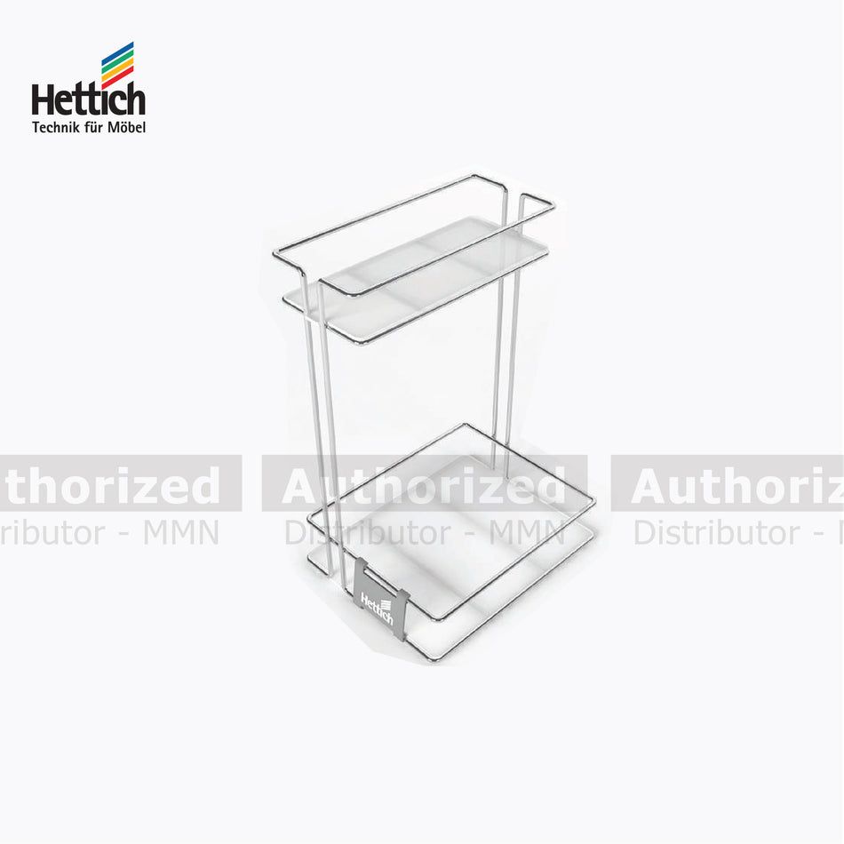 Hettich Detergent Holder Cargo Series, Size 105x345x190mm, Stainless Steel Chrome Plated - HT919705800