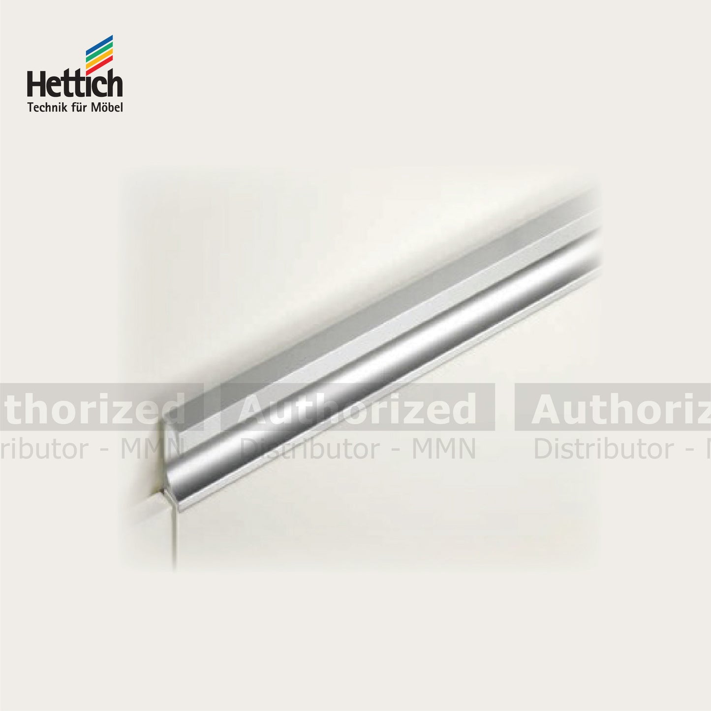 Hettich Eslinga Profile Handle G Type, Length 3000mm, Aluminium, Stainless Steel, Champagne & Black Finish - HT92