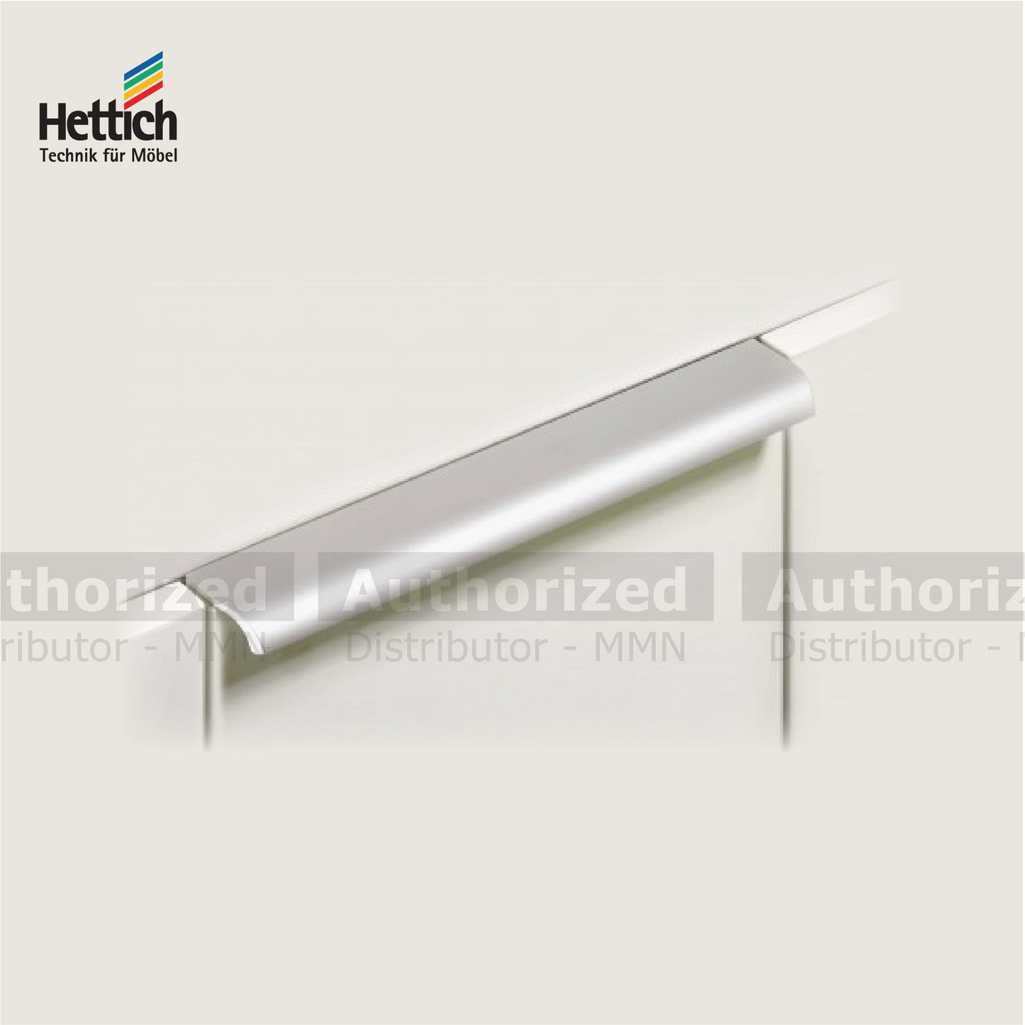 Hettich Lindavia Profile Handle, Length 2000mm, Aluminium Finish - HT912583200