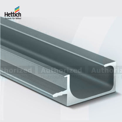 Hettich Eslinga Profile Handle G Type, Length 3000mm, Aluminium, Stainless Steel, Champagne & Black Finish - HT92