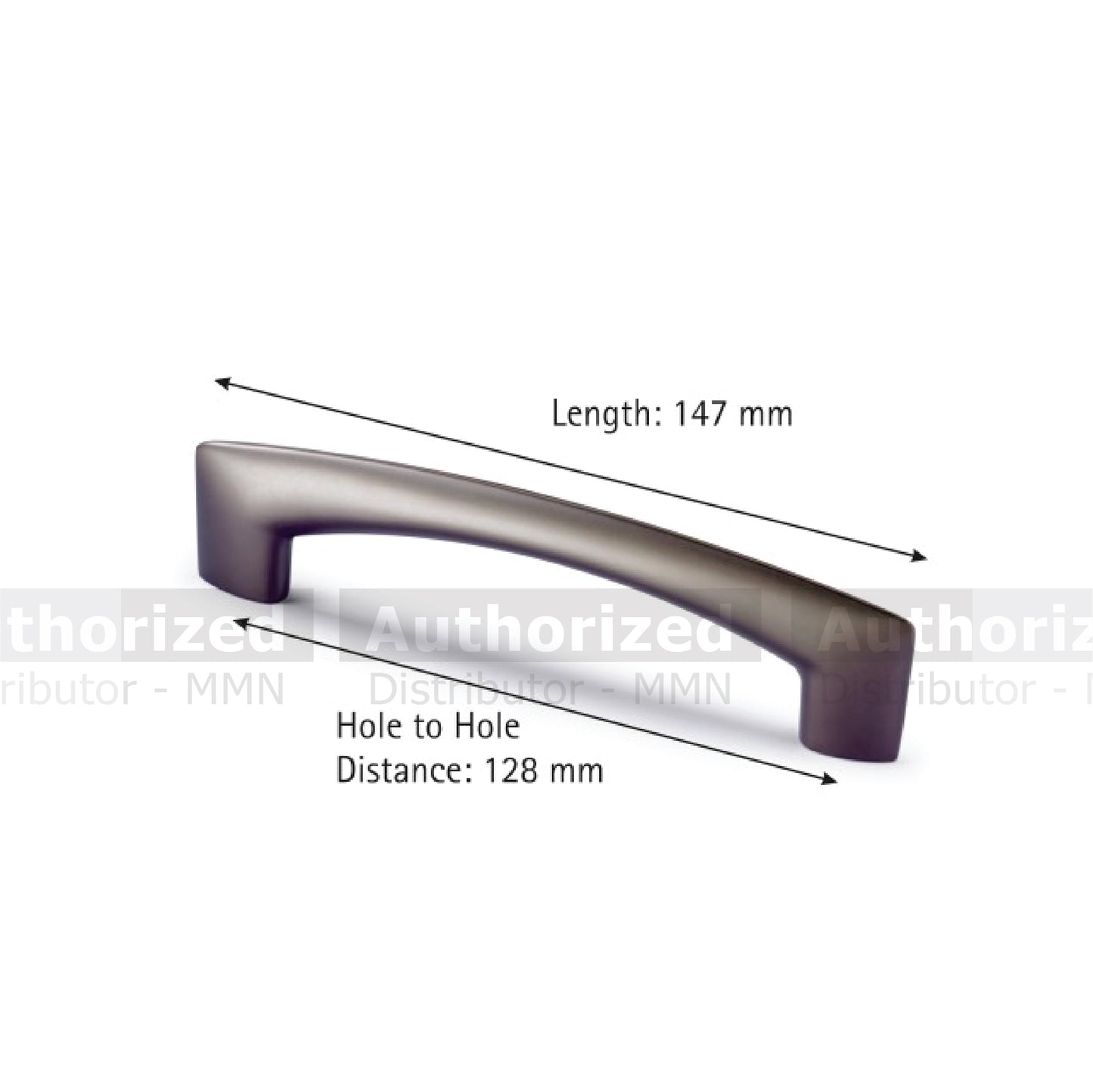 Hettich Enna Zinc Bronze & Stainless-Steel look Finish Handle Each - HT911342
