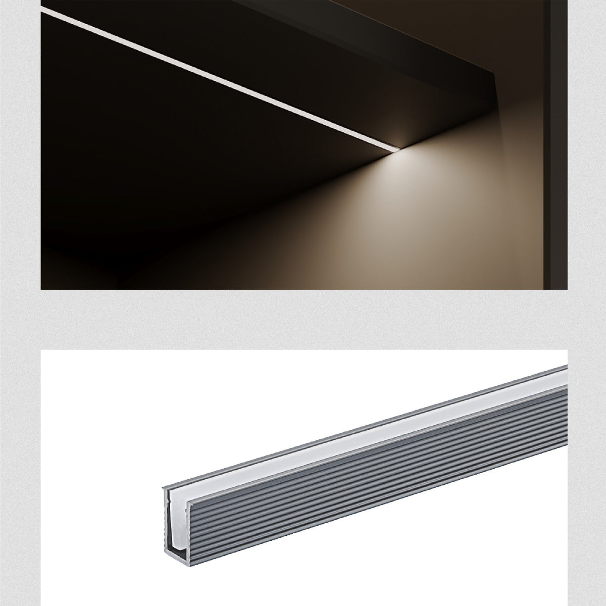 Mcoco Recessed Led Strip Light Iron Grey DC 12V 4000K – MCOL1062 – M. M ...