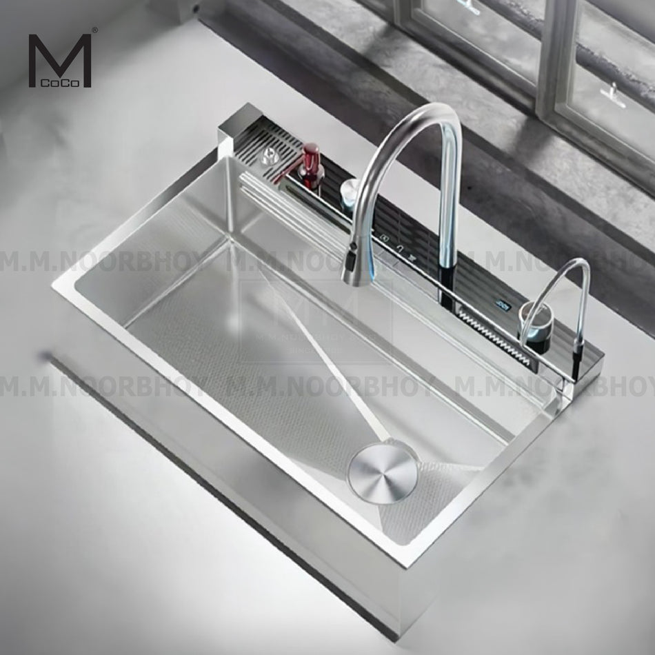 Mcoco SS304 Kitchen Sink & Faucet With Chopping Board Drain Waste Set and Related Accessories Set - MCO/SINK/CO