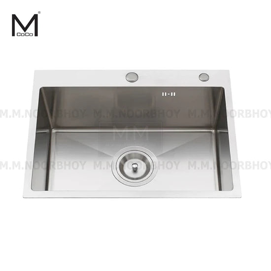 Bundle 01 - Mcoco Square Single Bowl Sink + Higold Kitchen Faucet White