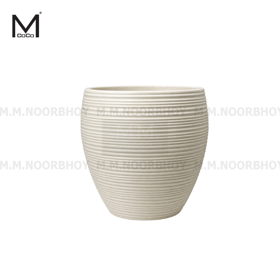 Mcoco Flower Pots for Indoor and Outdoor Rice White and Black Color - MCO/PP/C24108