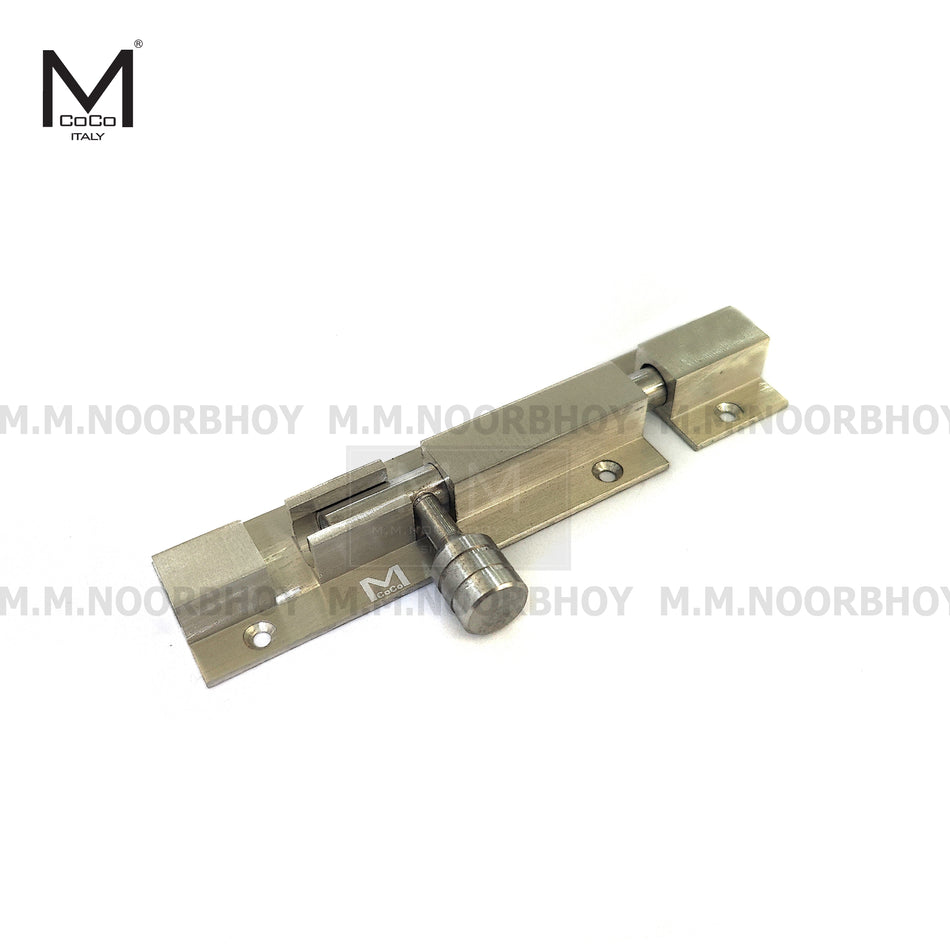 Mcoco Aluminium Square Tower Bolt with S.S ROD (202) Each - TBA