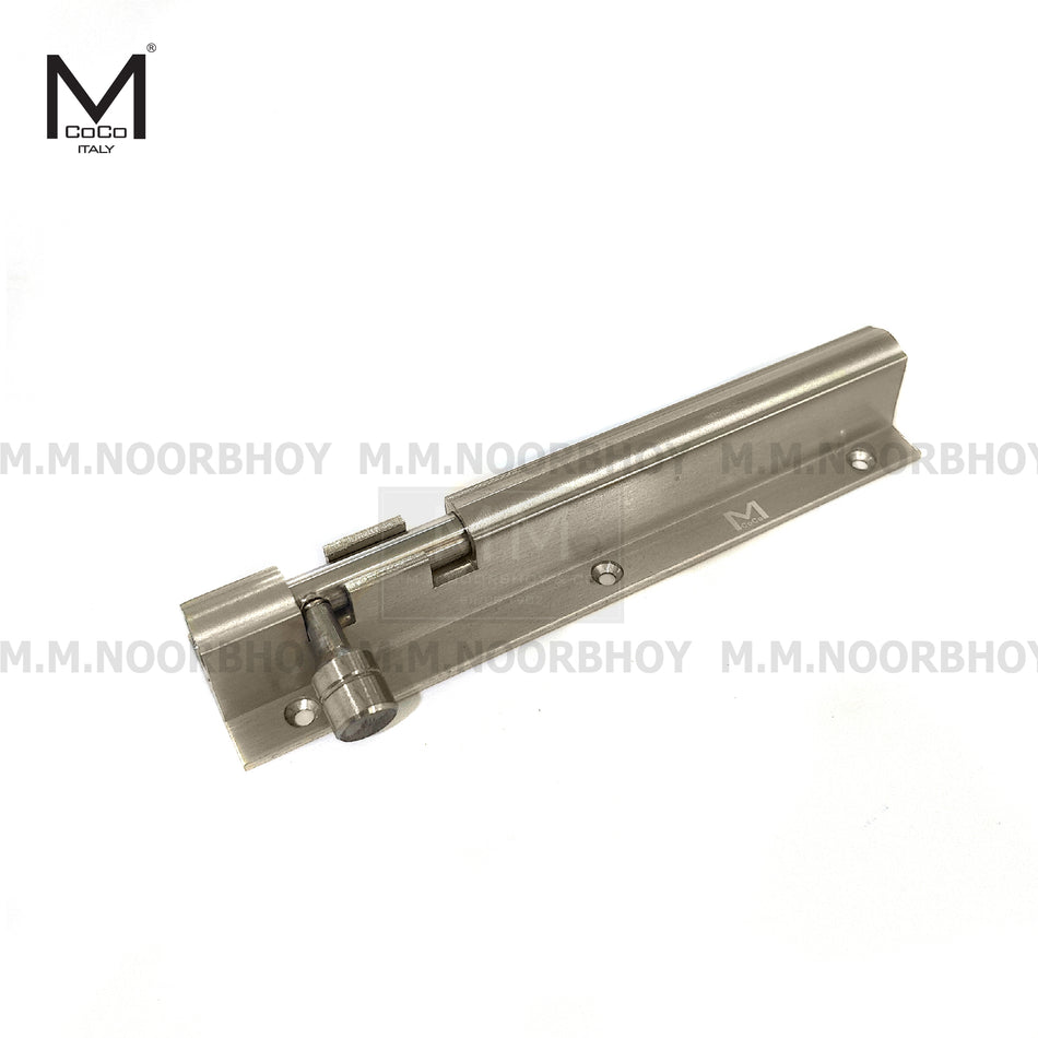 Mcoco SS and AB Finishes Aluminium Neck Square Tower Bolt with S.S ROD (202) Each - TBANECKSS
