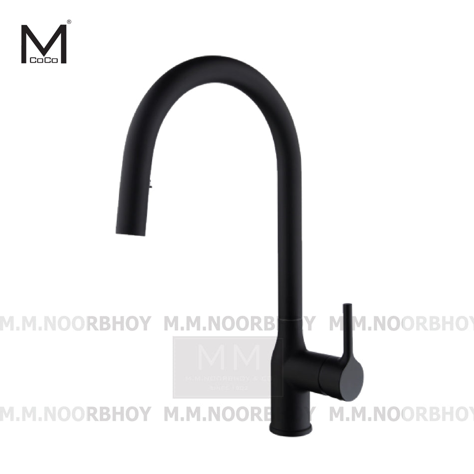 Mcoco Kitchen Pullout Mixer Faucet Grey and Matte Black 41.7x9.5x21.5cm Each - FU-1082