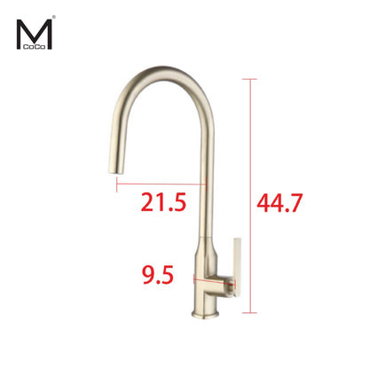 Mcoco Kitchen Pullout Mixer Faucet Gold and Matte Black 44.7x9.5x21.5cm Each - YT-4108