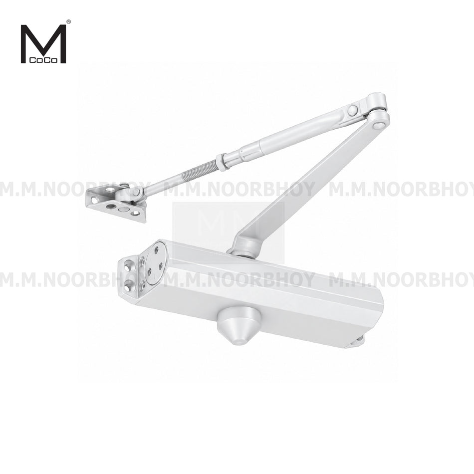 Mcoco Door Closer Non Hold Open, Weight Capacity 35 to 65Kg Black, Silver & White Colour - M061