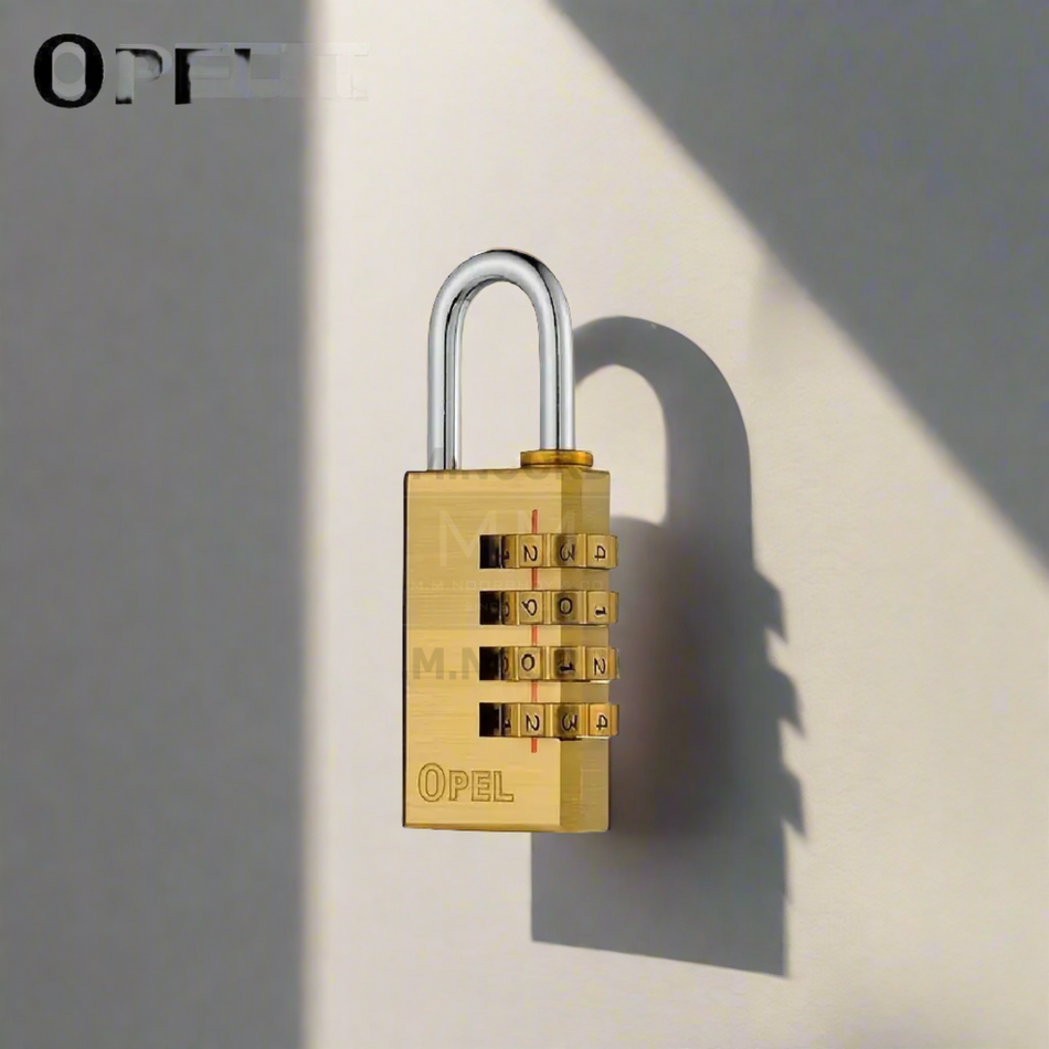 Opel Square Combination Pad Lock Copper Color Each - YI-AL