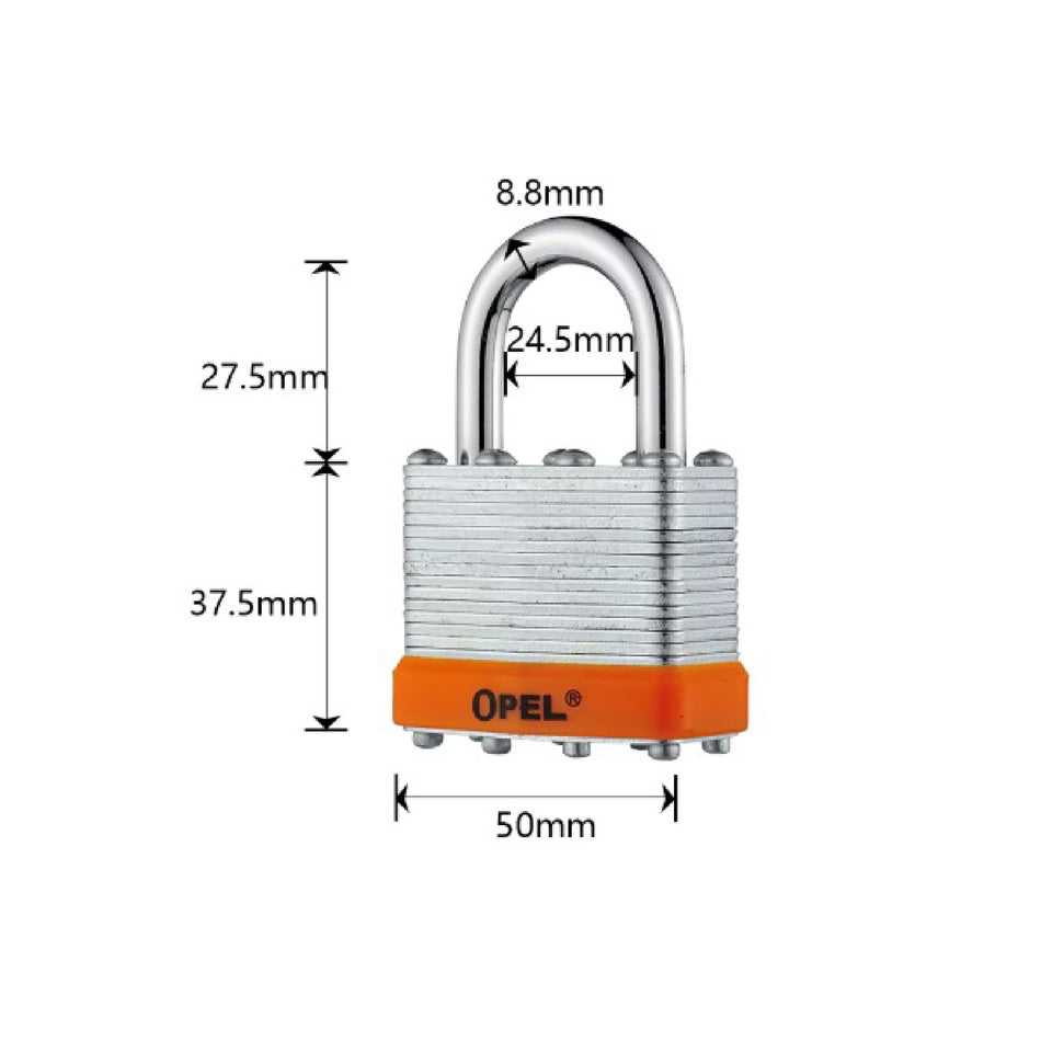 Opel Padlock Steel Square 50mm and 65mm - MCO/PL/YI-QC