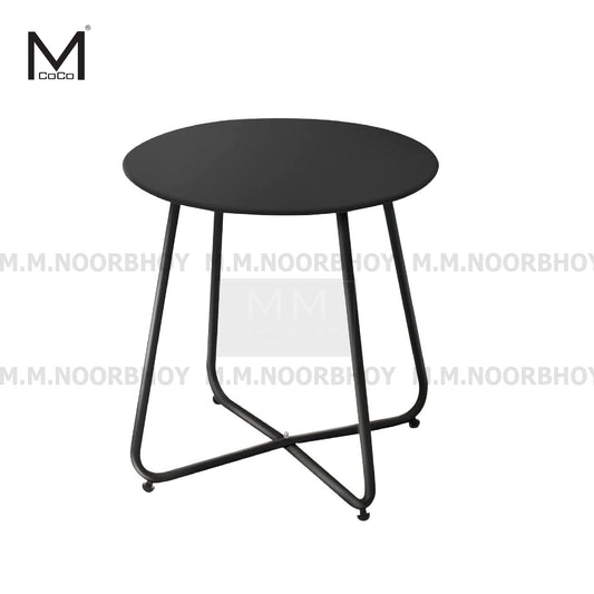 Mcoco Steel Multipurpose Round Side Table Black Color Each - YI-DS006