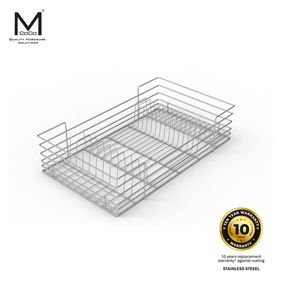 Mcoco Plato Multipurpose Thali/Jar Kitchen Basket 836X500X200mm - MCOPL/MPB/SS/THJAR33208
