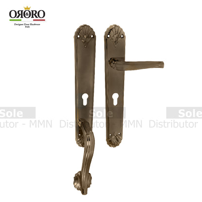 Oro & Oro Main Door Lock Plate Design 10 Inches Matt Antique Brass Finish - ORO312PAMAB