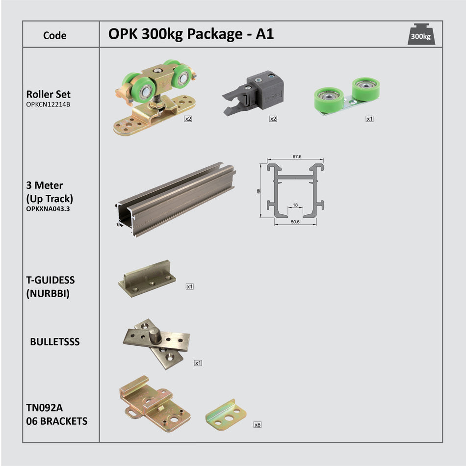 Opk Sliding Door System 300Kg Package A1