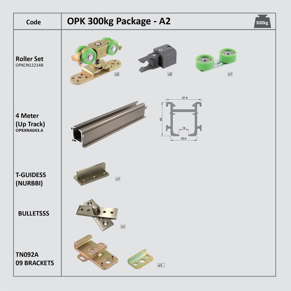 Opk Sliding Door System 300Kg Package A2