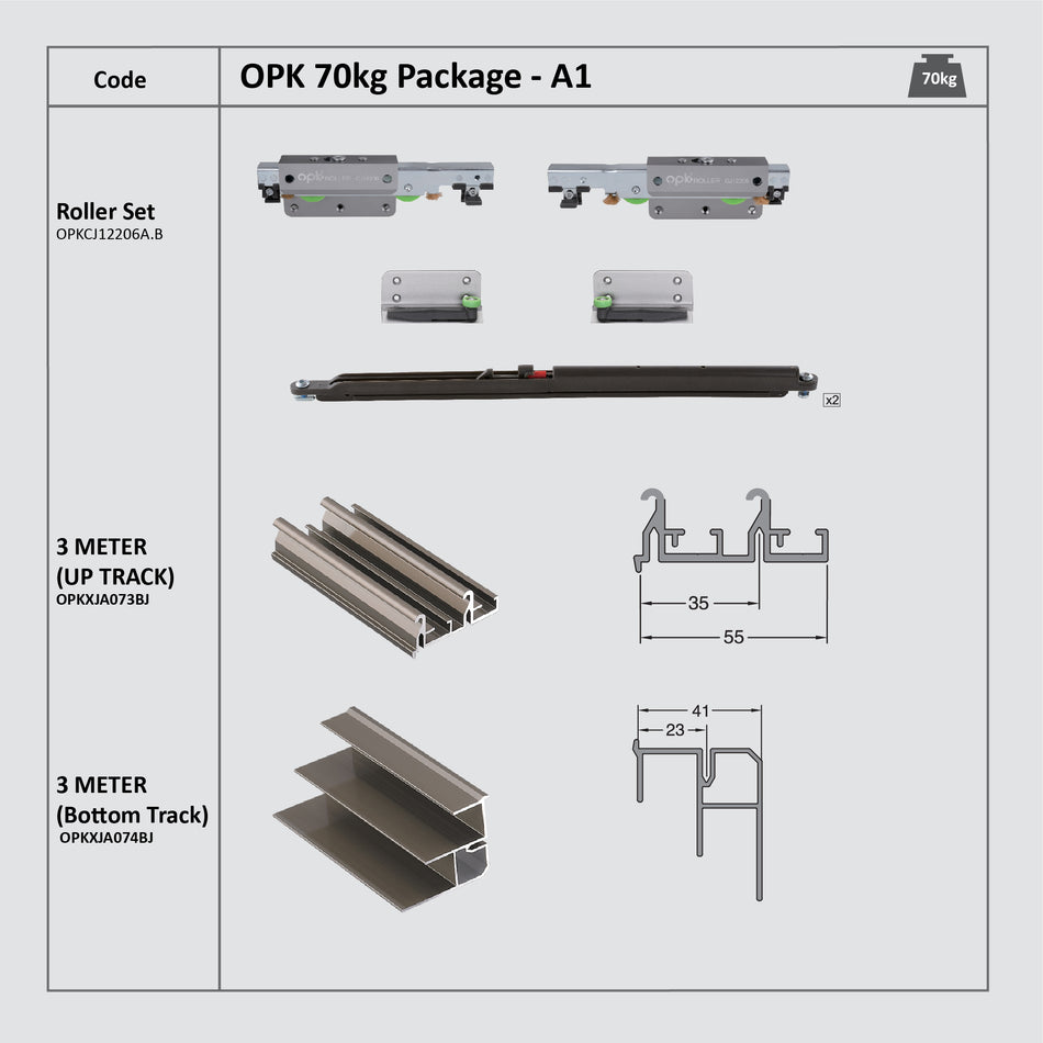 Opk Sliding Door System 70Kg Package A1