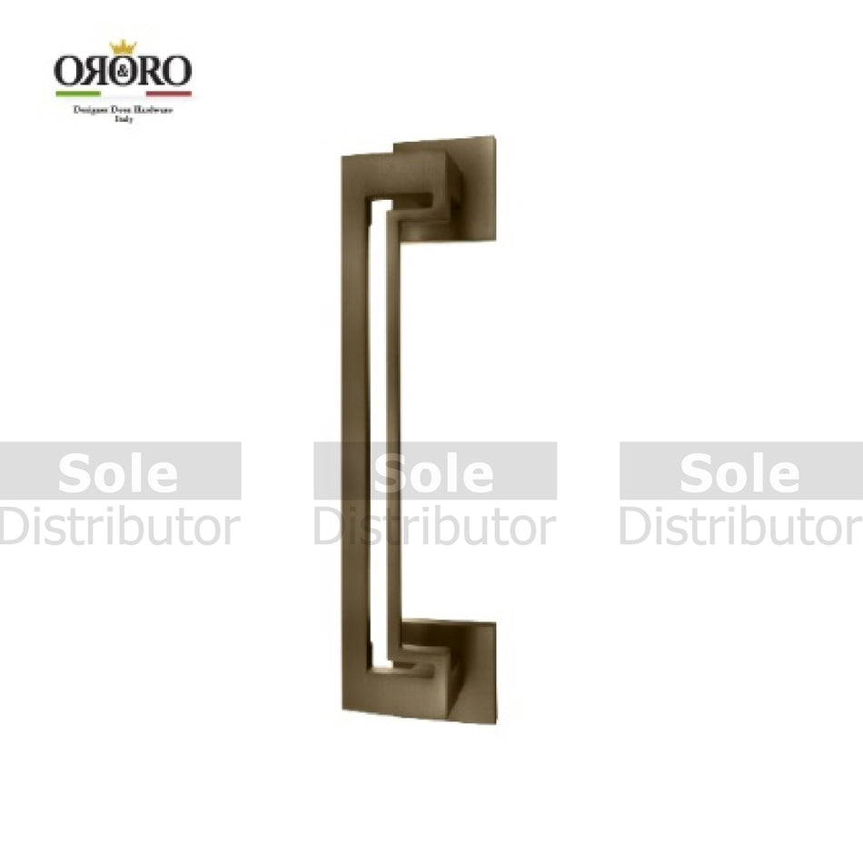 Oro & Oro Main Door Square Handle 10inch Matt Black Finish - ORO032S15EMAB