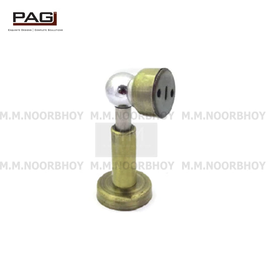 Pag Door Magnetic Stopper Antique Brass & Stainless Steel  - P3067