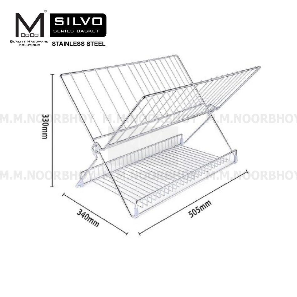 Mcoco Silvo Multipurpose Kitchen Portable Rack With Dip Tray Each - MCOSV/PDR/SS/PDR