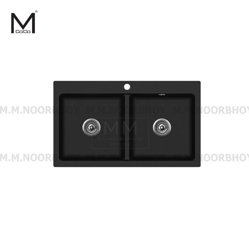 Mcoco Double bowl Granite Kitchen Sinks Size 870x500x240 - MCO/QZSK/TM/0707