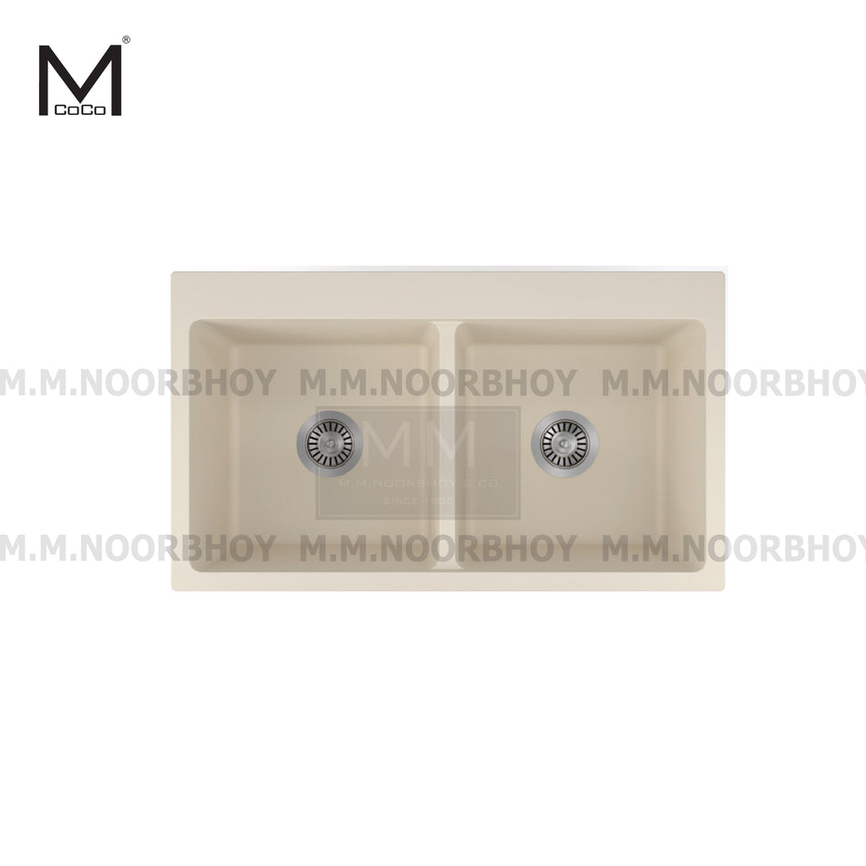 Mcoco Double bowl Granite Kitchen Sinks Size 870x500x240 - MCO/QZSK/TM/0707