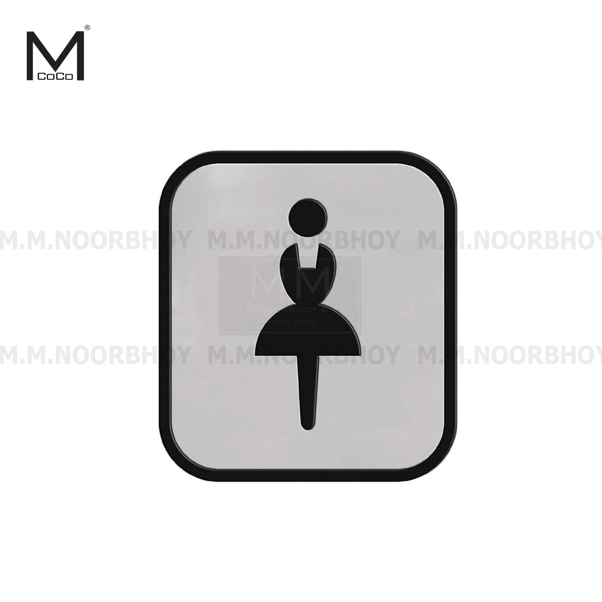 Woman's washroom sign board indicating woman's toilet