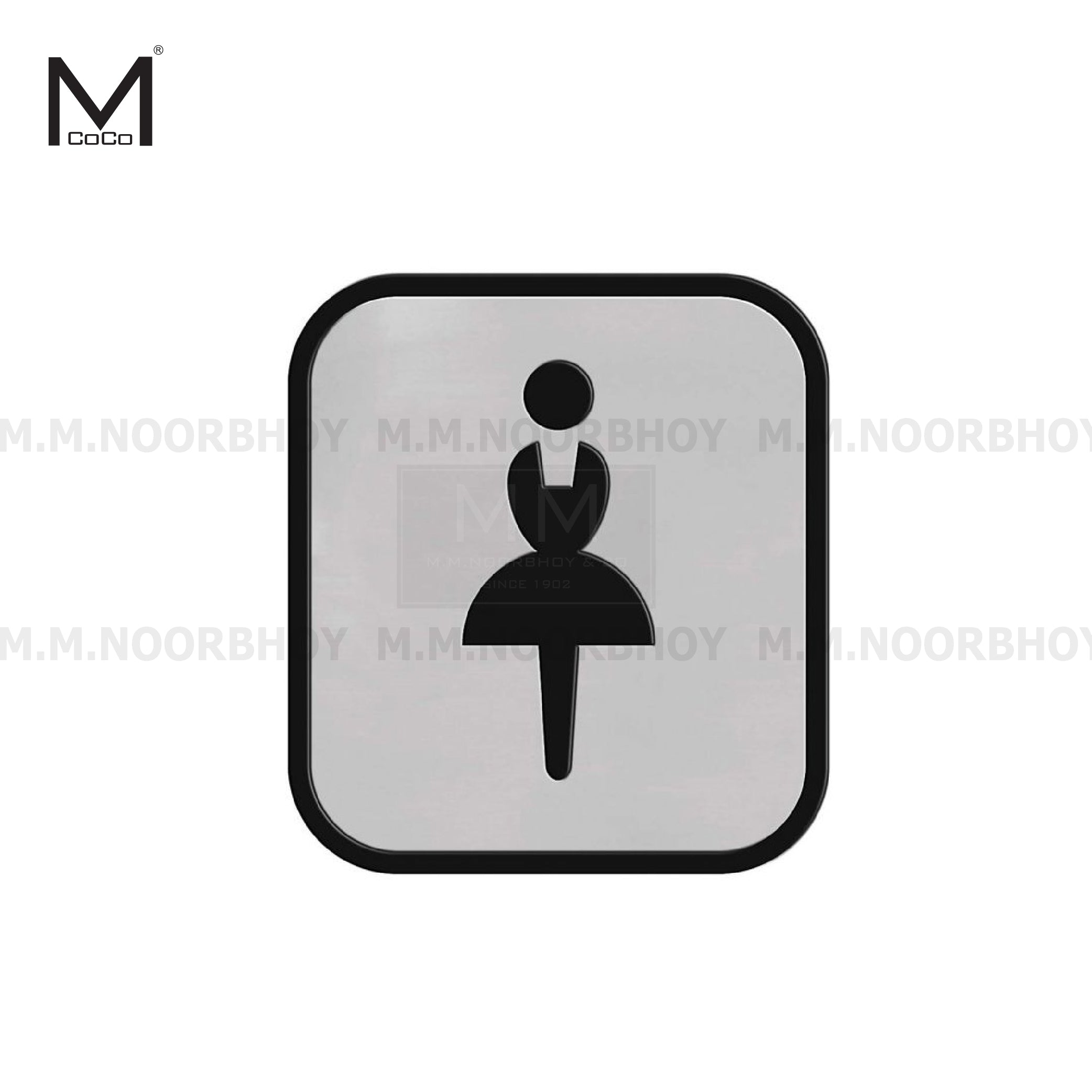 Woman's washroom sign board indicating woman's toilet
