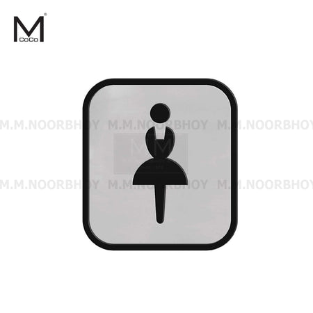 Woman's washroom sign board indicating woman's toilet