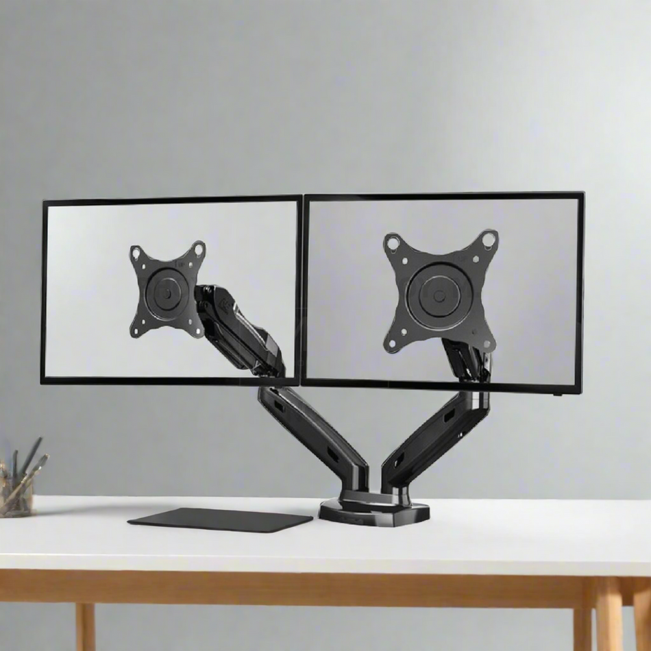 Mcoco LED & LCD Monitor Bracket Double Arm Desk Mount 17" to 30" Black Colour - F160