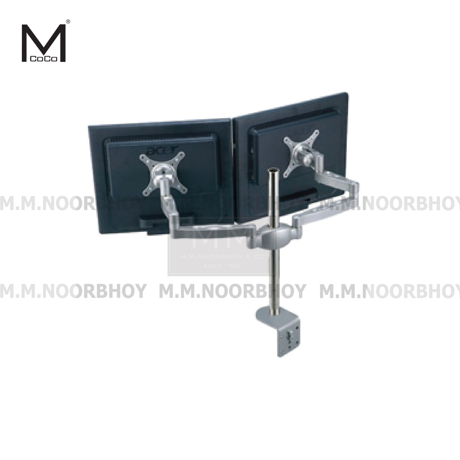 Mcoco LCD & LED Tv Bracket Desk Mount Up to 24 Inches Double Arm Silver Color - LCD005.1