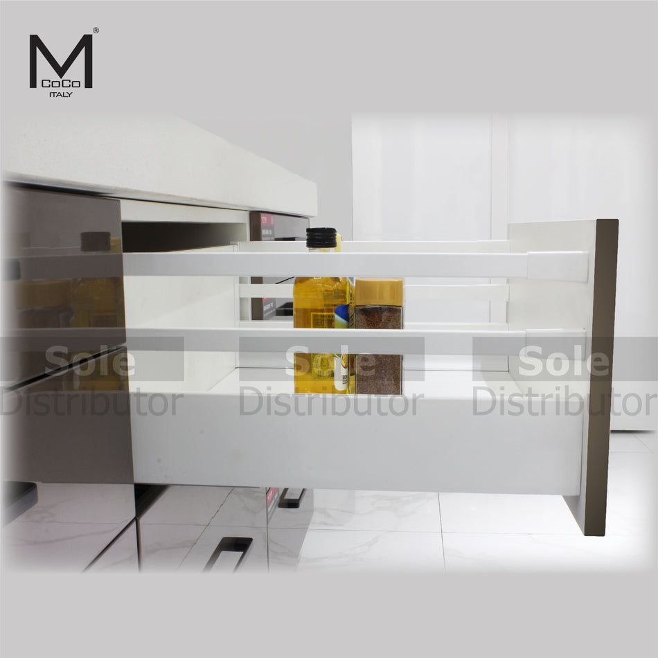 Mcoco Double Wall X-High Drawer, Length 500mm, Dark Grey Finish -S80XH.500