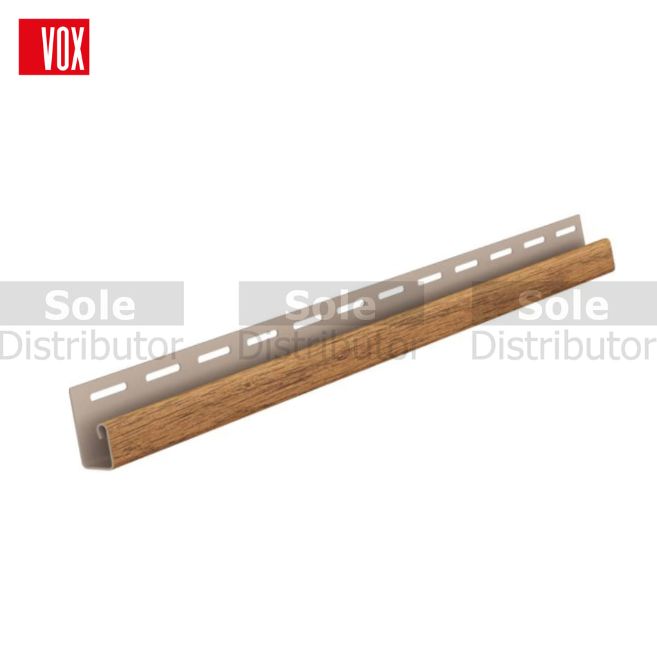 VOX Fluted Panel J-Trim Oak Color 3.05m - VOX/FP/TRM-15/OAK/3.05/3008878