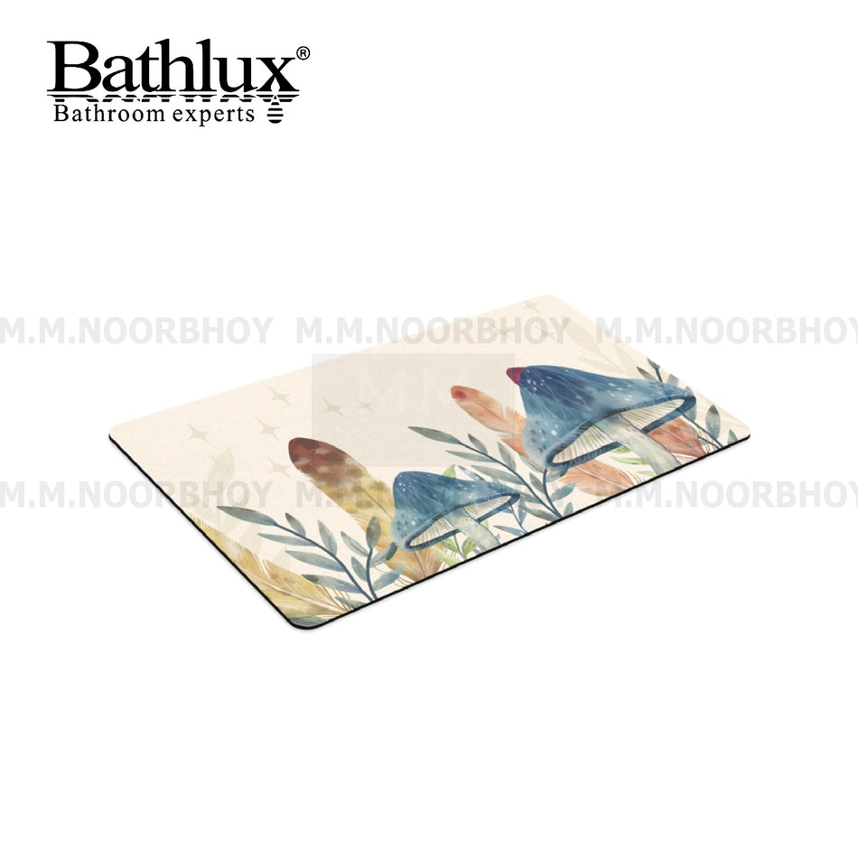 Bathlux Bathroom Mat  Butterfly Mashrrom Print 45X75mm - BLX/GM/17094