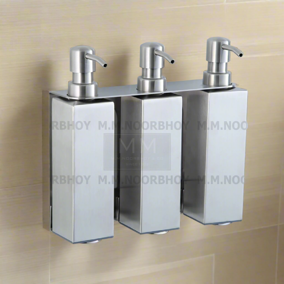 Mcoco Soap Dispenser SS304 Square Triple Wall Mounted - MCO/TSOD